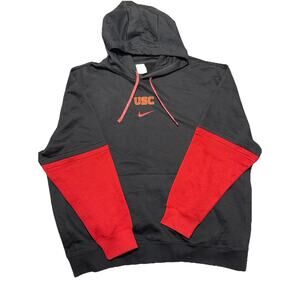 Nike USC Trojans Hoodie Black Red Swoosh Pullover Mens Size 2XL NWOT